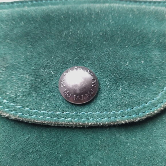 Marc Jacobs Green Suede Front Pocket Zipper Closure Small Hobo Shoulder Bag - Picture 4 of 16